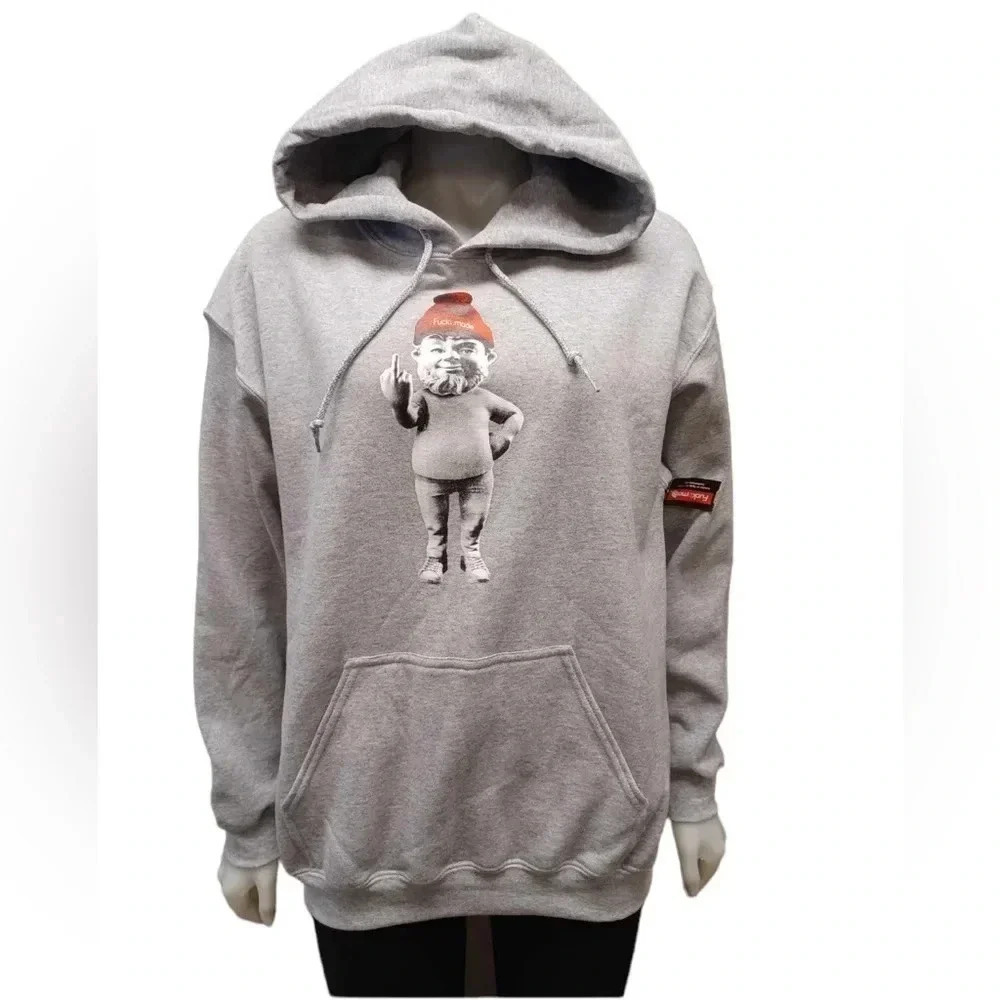 Fucklamode NWT Grey  Pullover Hoodie Size Medium